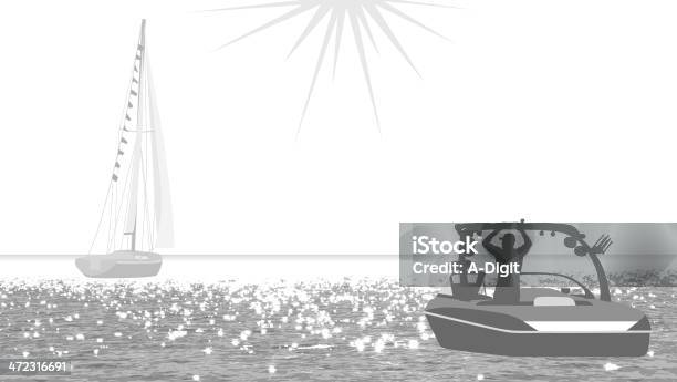 Корабль — стоковая векторная графика и другие изображения на тему Векторная графика - Векторная графика, Вода, Водный вид спорта