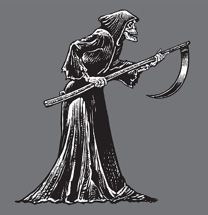 Death or Grim Reaper - Skeleton with Sickle