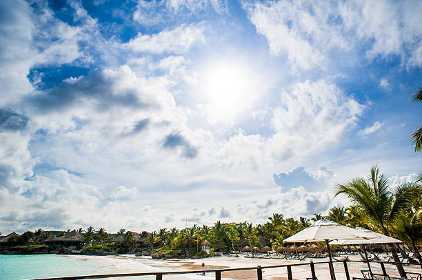 istock Outdoor restaurant at the seashore. Table setting in tropical Summer 472317228
