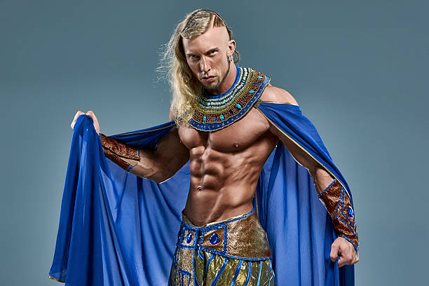 istock The man in the image of ancient Egyptian Pharaoh 472317488