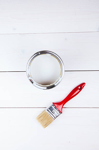 istock Painting White wooden shelf 472317640