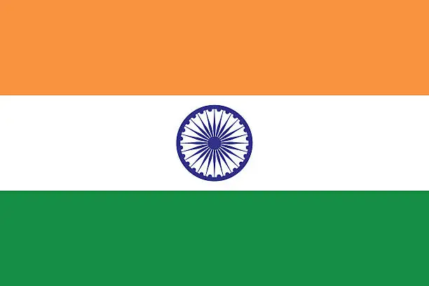Vector illustration of Flag of India