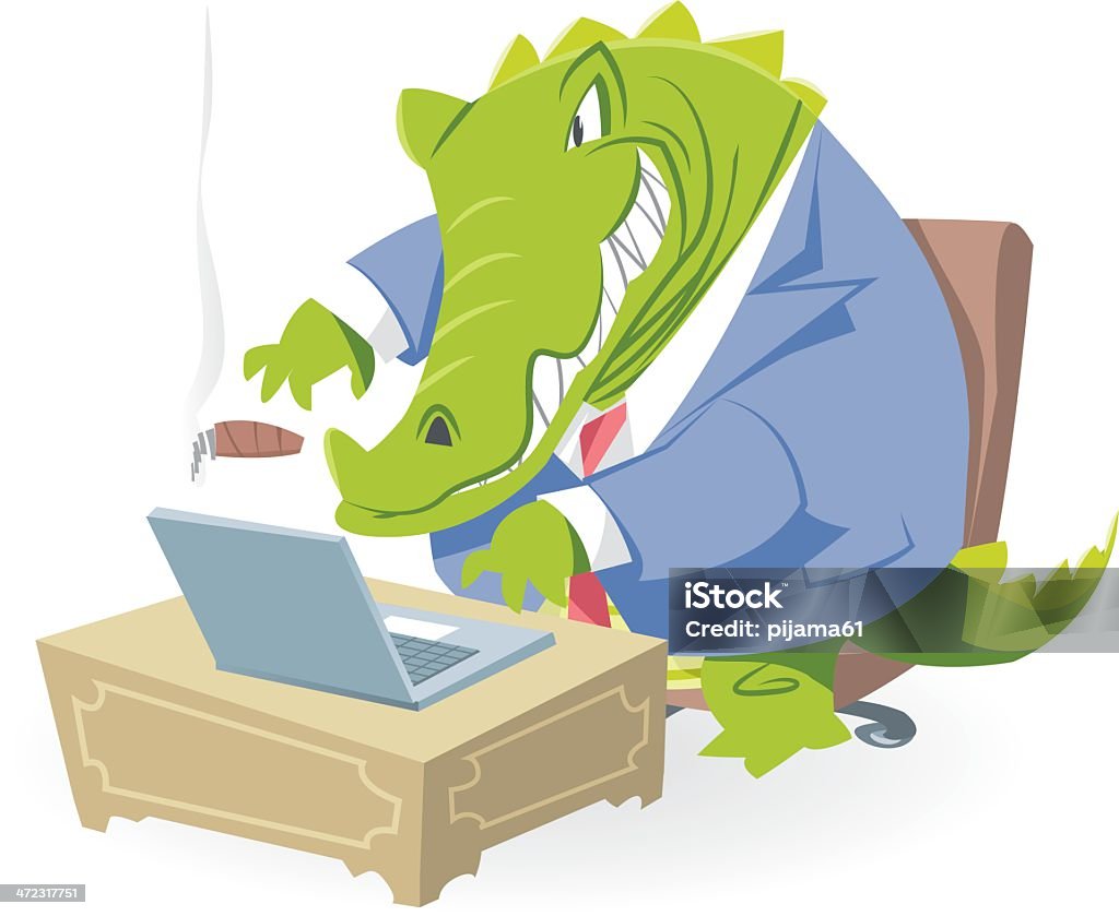 Crocodile - clipart vectoriel de Affaires libre de droits