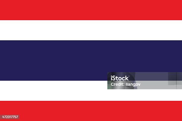 A Closeup Of The Flag Of Thailand Stock Illustration - Download Image Now - Thai Flag, Thailand, Flag