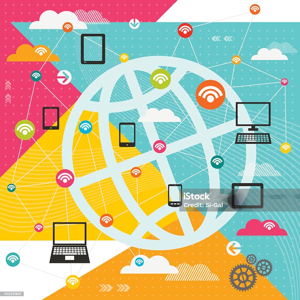 Computers Communication Stock Illustration - Download Image Now - Arrow ...