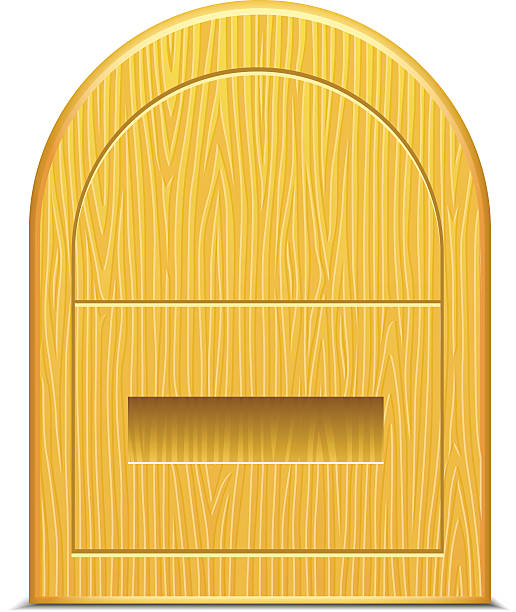 illustrazioni stock, clip art, cartoni animati e icone di tendenza di cassetta postale in legno - mailbox mail junk mail opening