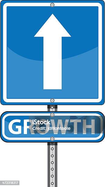 Road Sign Growth Stock Illustration - Download Image Now - Aiming, Arrow Symbol, Aspirations