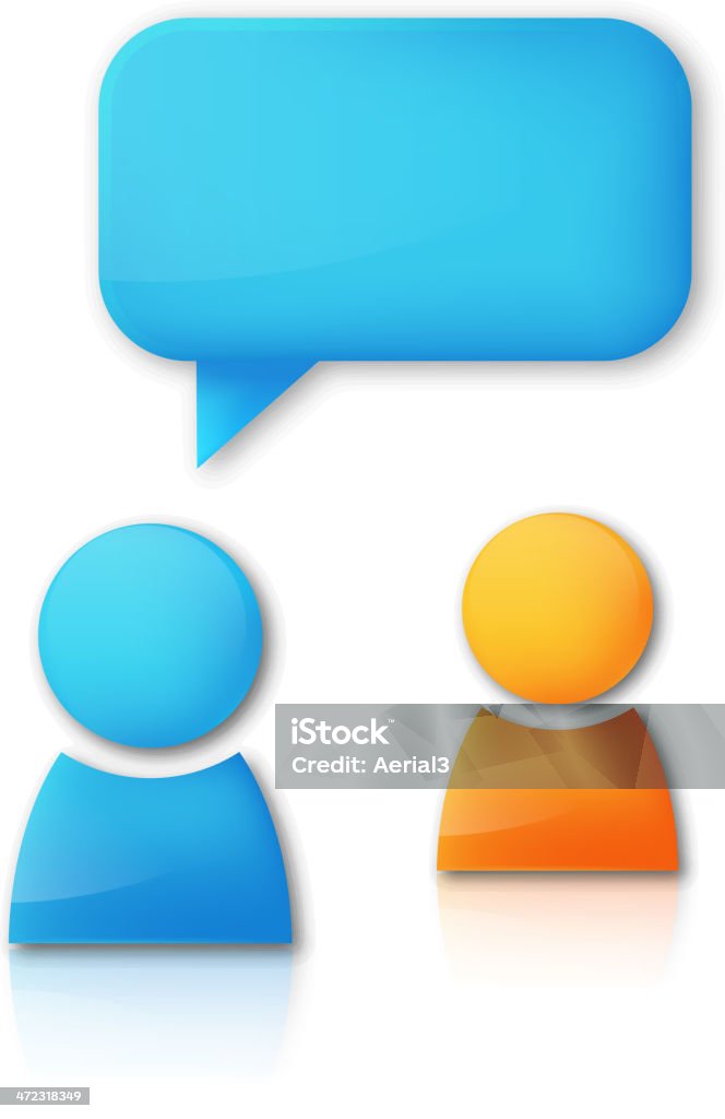 Speaking Partner Background Vector Background With Speaking People Stock Illustration - Download ...