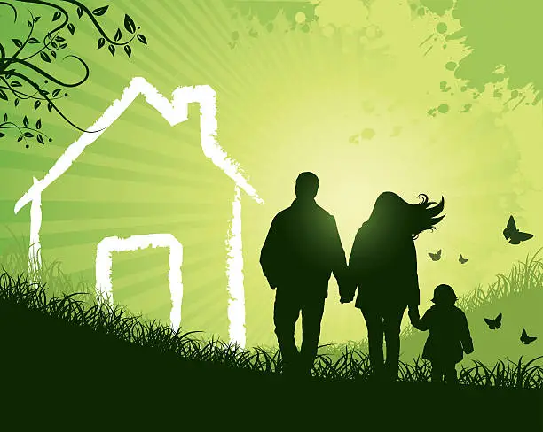 Vector illustration of Family Home