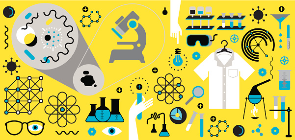 Chemistry And Science Symbols Stock Illustration - Download Image Now ...