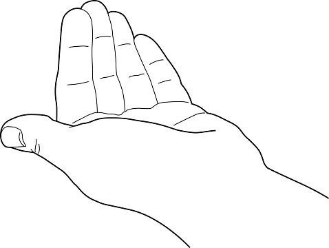 Receptive Hand Receiving Hand Stock Illustration - Download Image Now - Activity ...