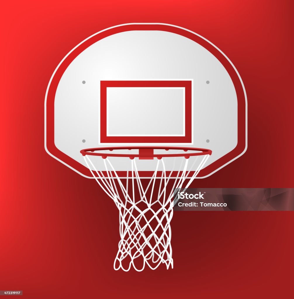 Basketball hoop on a red background Basketball Hoop vector illustration. Basketball Hoop stock vector