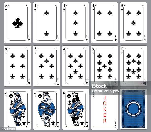 Die Spielkarten Des Clubs Stock Vektor Art und mehr Bilder von Dame - Figurenkarte - Dame - Figurenkarte, Kartenspiel, König - Figurenkarte