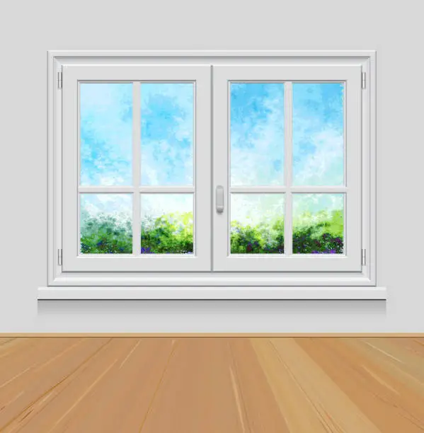 Vector illustration of window