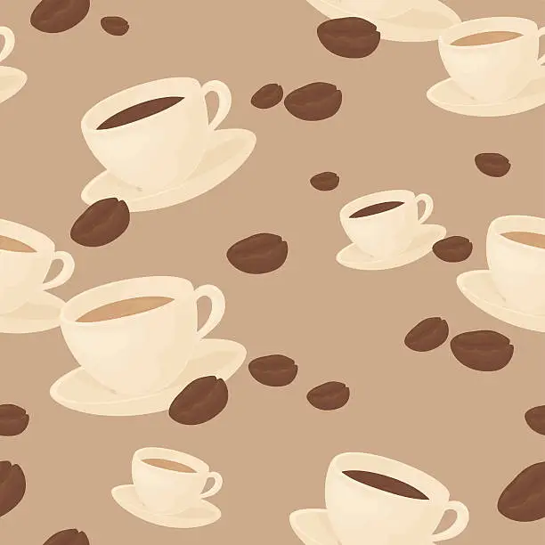 Vector illustration of Seamless Coffee Beans