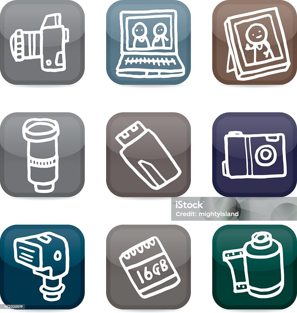 Camera and photography icons Computer stock vector