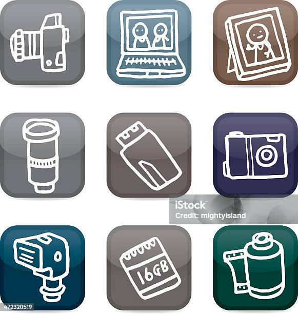 Camera And Photography Icons Stock Illustration - Download Image Now - Computer, Camera - Photographic Equipment, Camera Film