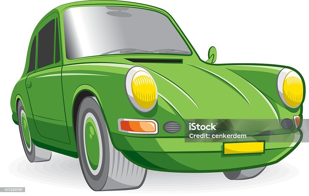 Desporto verde Carro - Royalty-free 1970 arte vetorial