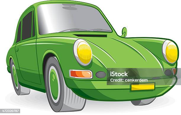 Desporto Verde Carro - Arte vetorial de stock e mais imagens de 1970 - 1970, Carro, 1970-1979