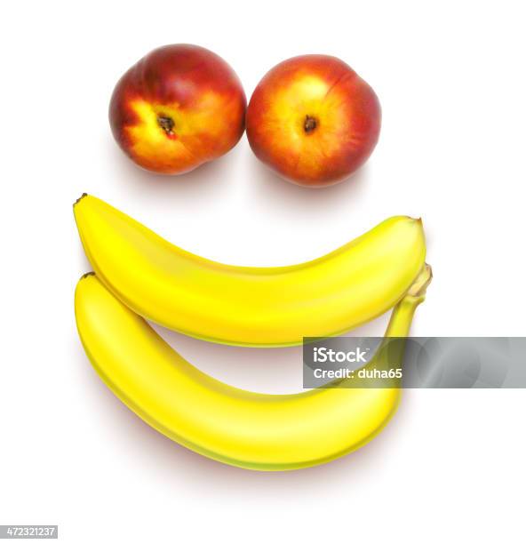 Lächeln Obst Bananen Und Nektarinen Stock Vektor Art und mehr Bilder von Banane - Banane, Duftend, Gelb