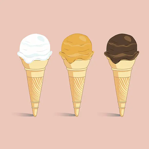 Vector illustration of Abstract ice cream tube.