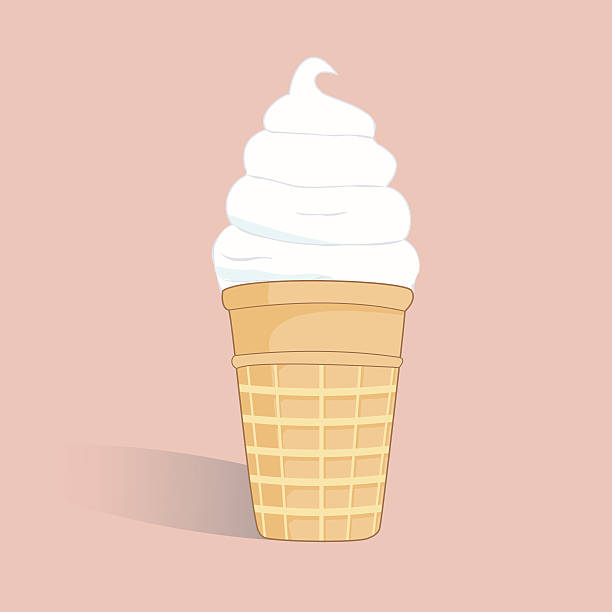 Abstract ice cream cup. vector art illustration