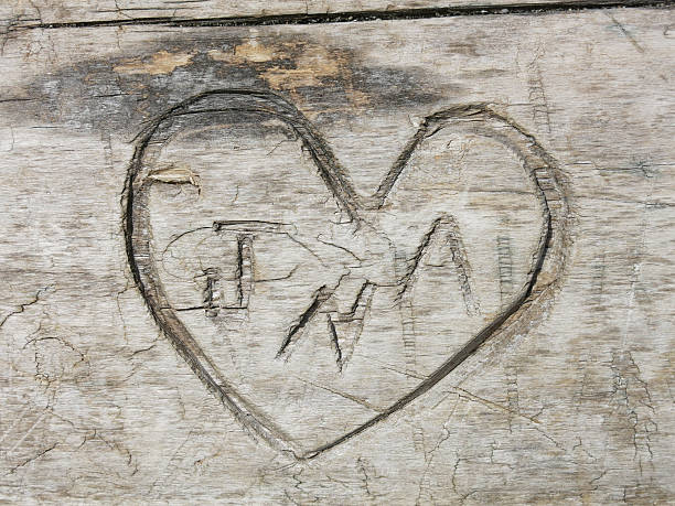 istock Carved heart in wood. 472321532