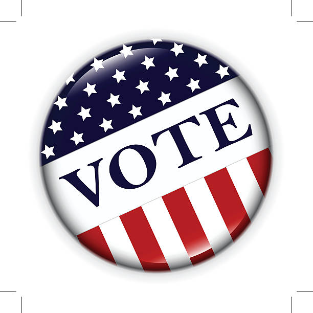 USA VOTE BADGE vector art illustration