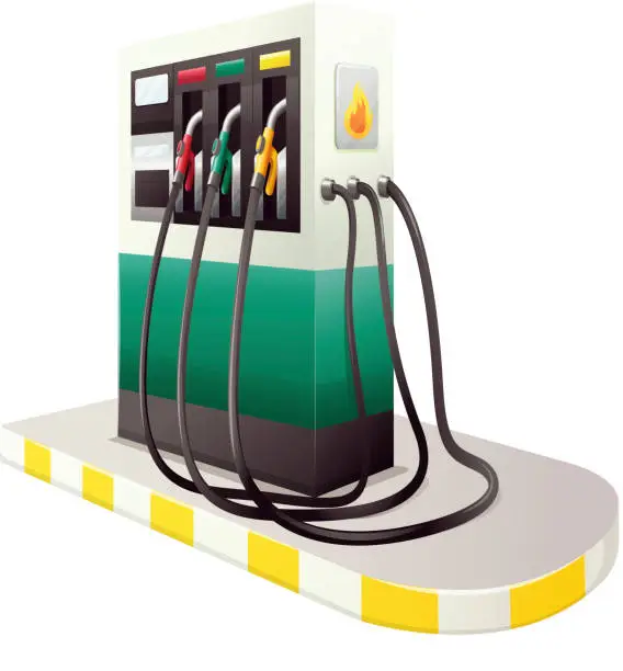 Vector illustration of Petrol dispenser unit