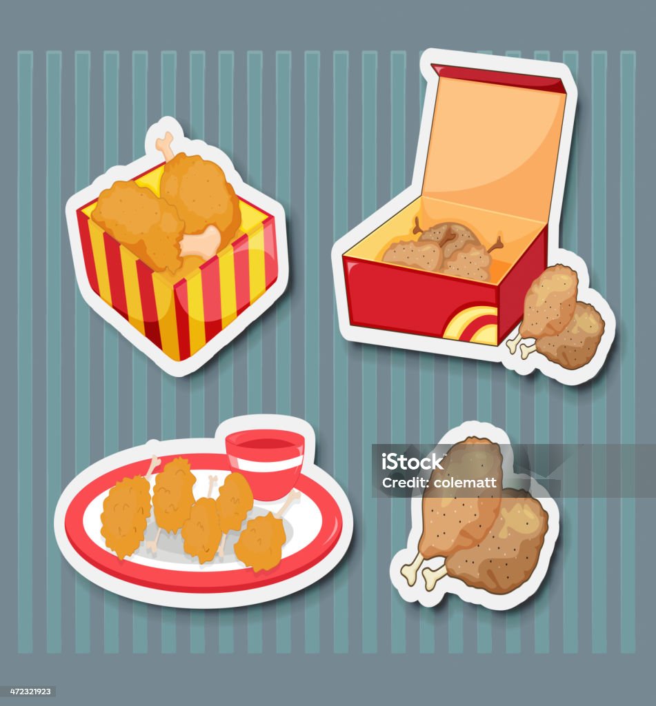 Fast-food-Aufkleber - Lizenzfrei Bildhintergrund Vektorgrafik