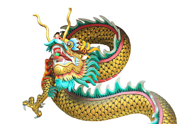 istock dragon head and body statue isolated on white background 472322118