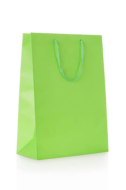 istock Green shopping bag in paper 472322270