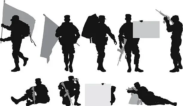 Vector illustration of Army soldier