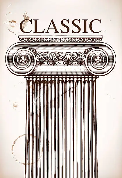 Vector illustration of Columns set