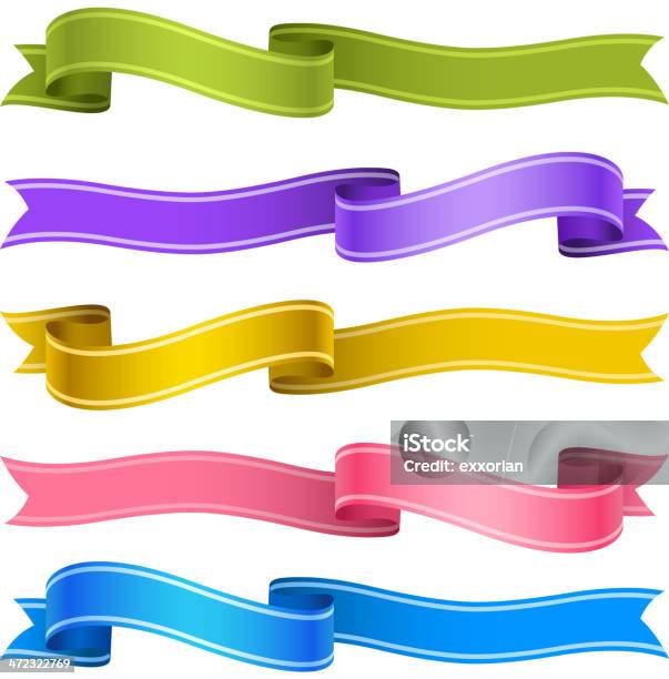 Colorful Banner Stock Illustration - Download Image Now - Sash, Anniversary, Banner - Sign