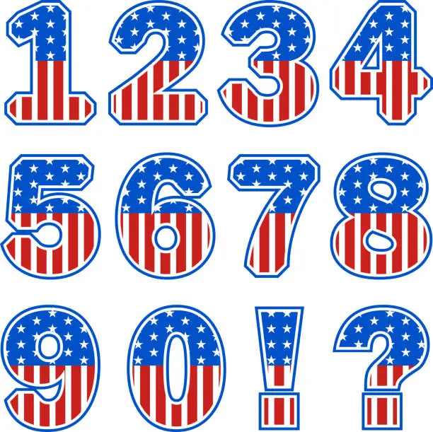Vector illustration of American Number