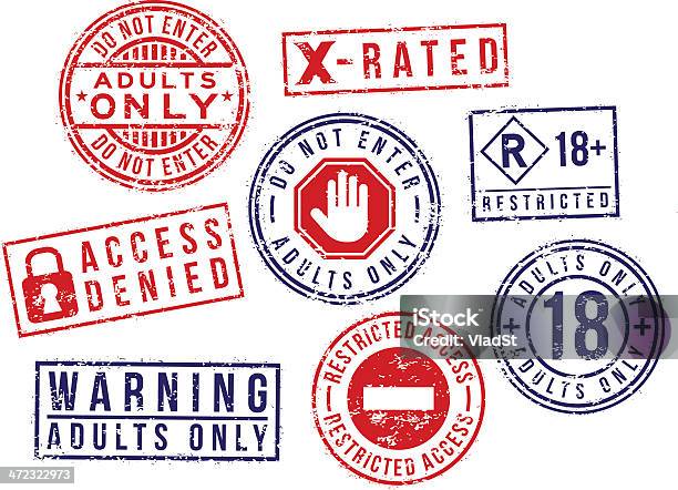 Adult Content Rubber Stamps Stock Illustration - Download Image Now - 18-19 Years, Pornography, Adult