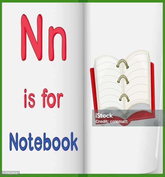English Worksheet Stock Illustration - Download Image Now - Letter N, Teaching, Alphabet
