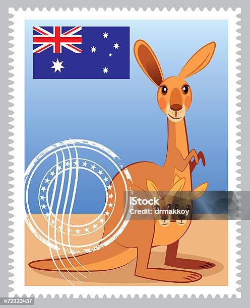 Bollo Di Australia - Immagini vettoriali stock e altre immagini di Bandiera dell'Australia - Bandiera dell'Australia, Canguro, Animale