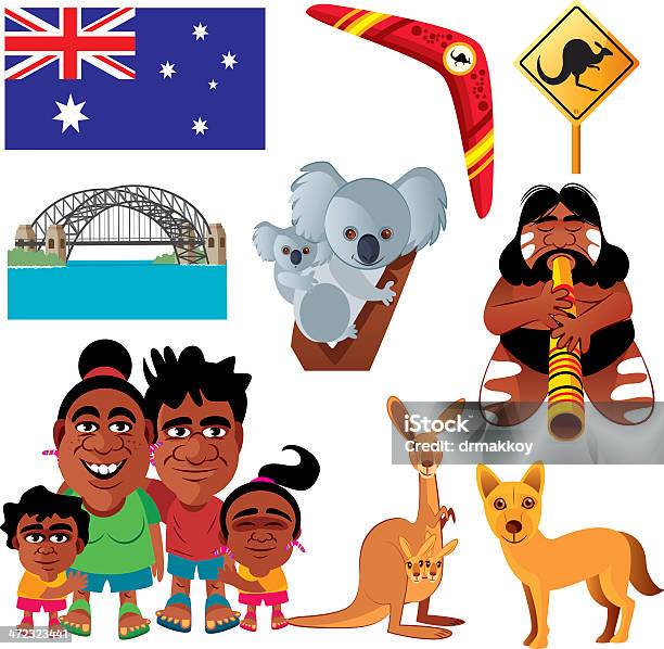 Avustralia Symbole Stock Vektor Art und mehr Bilder von Australien - Australien, Australische Flagge, Australische Kultur