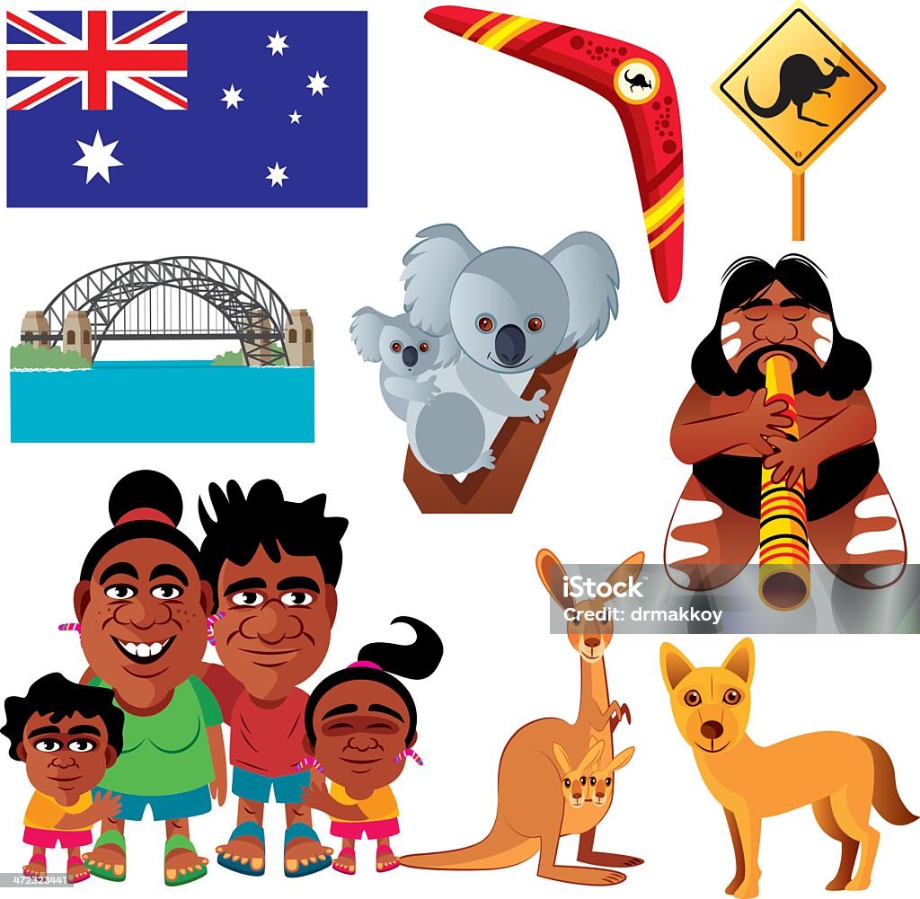 Avustralia simboli - arte vettoriale royalty-free di Animale