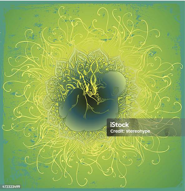 In Attesa Di Nascita - Immagini vettoriali stock e altre immagini di China e inchiostro - China e inchiostro, Cordone ombelicale, Dentro