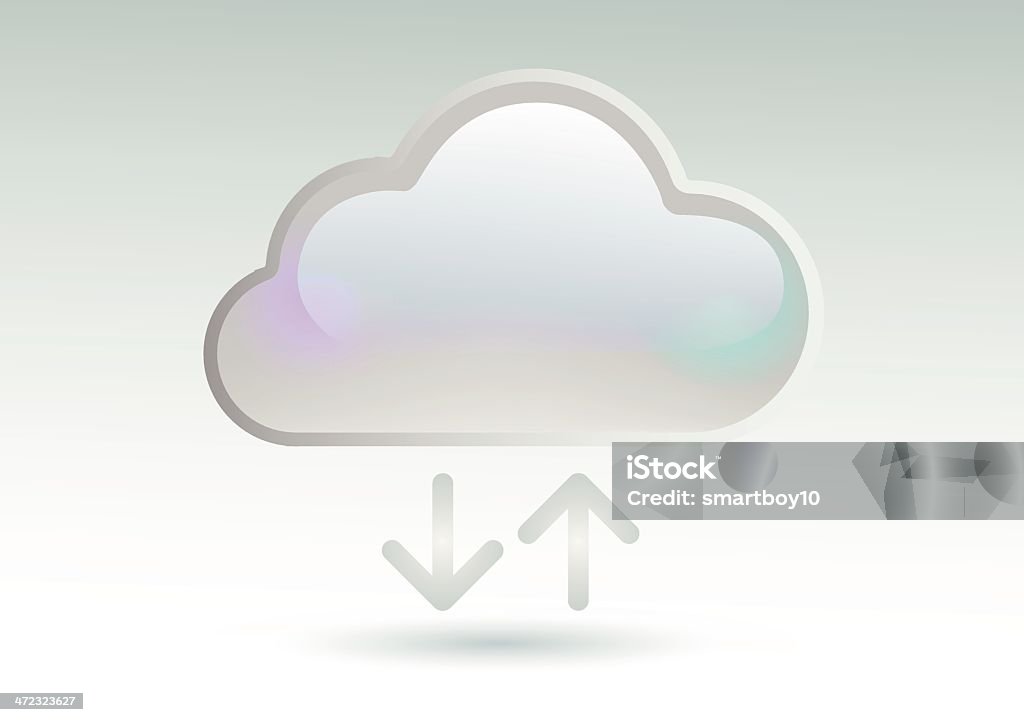 cloud computing-Symbol - Lizenzfrei Ausrüstung und Geräte Vektorgrafik