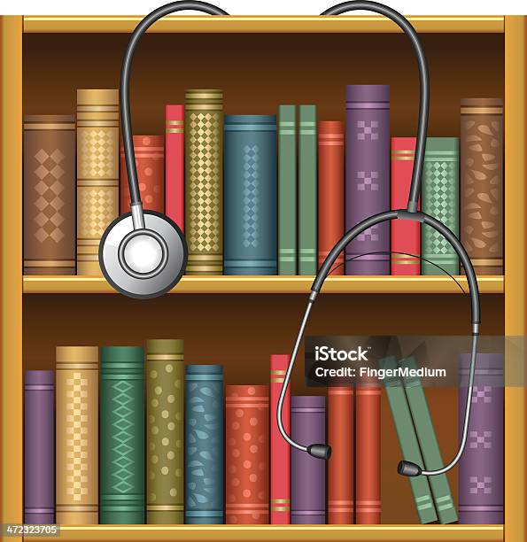 Library Of Medicine - Stockowe grafiki wektorowe i więcej obrazów Badania - Badania, Badania kliniczne, Białe tło