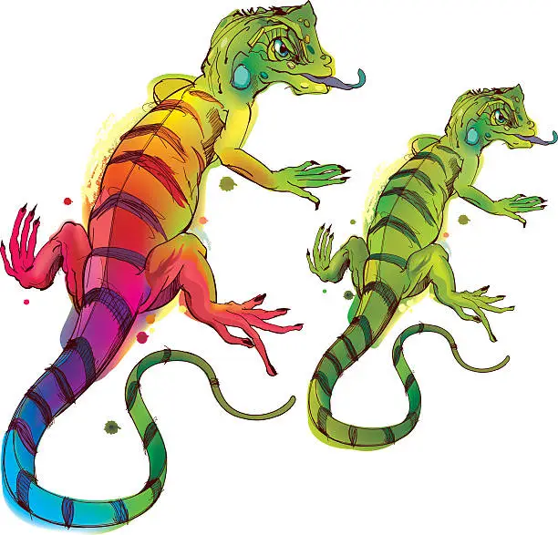 Vector illustration of Chameleon