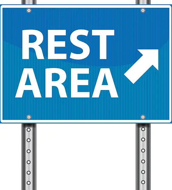 Vector illustration of Rest Area Sign