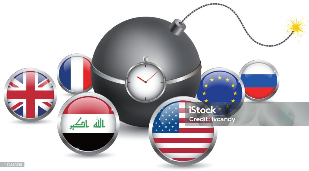 Terrorist attacks is the enemy of world Layer using a transparent effect and mixed mode. Icon Symbol stock vector