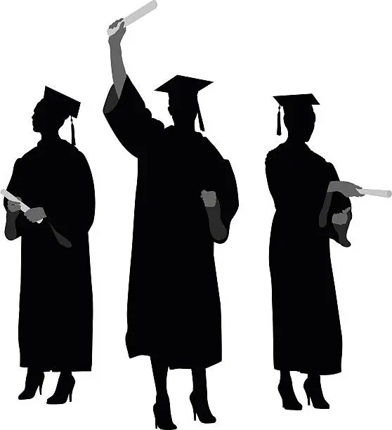 Vector illustration of Graduating