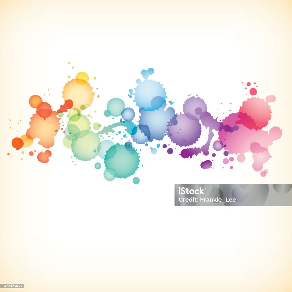Rainbow de tinta - arte vectorial de Amarillo - Color libre de derechos