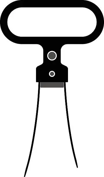 Vector illustration of Cork Puller Silhouette